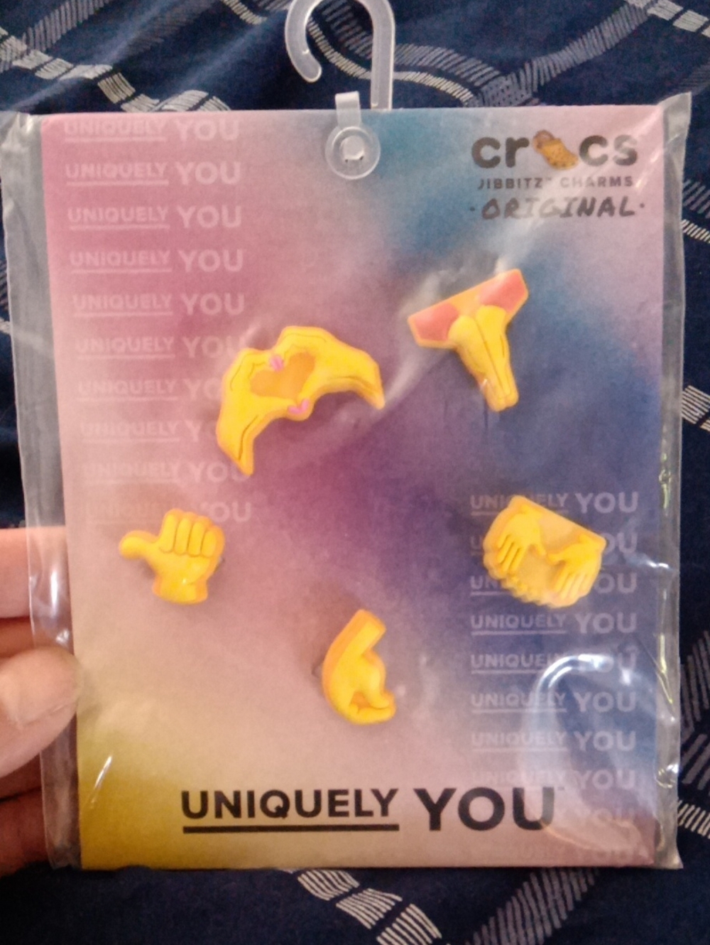 CROCS Yellow Hand Gesture Jibbitz Charm Pack